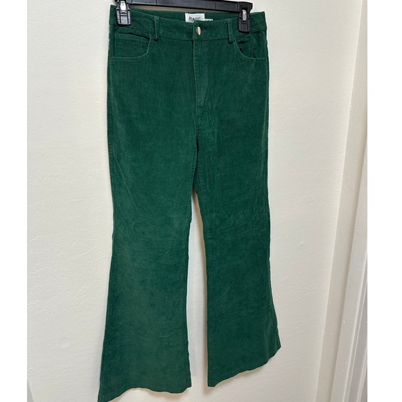 Princess Polly Green Corduroy Flare Pants Women's Size US 4 Retro Style - Picture 3 of 9